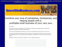 Tablet Screenshot of gravesitebusiness.com